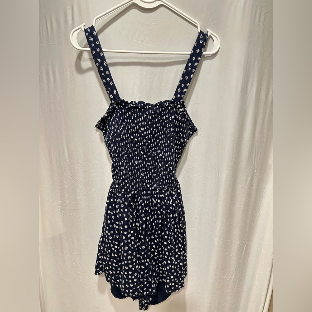 Hollister navy floral romper